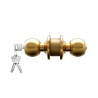 Cerradura Travex para dormitorio Bronce Pulido