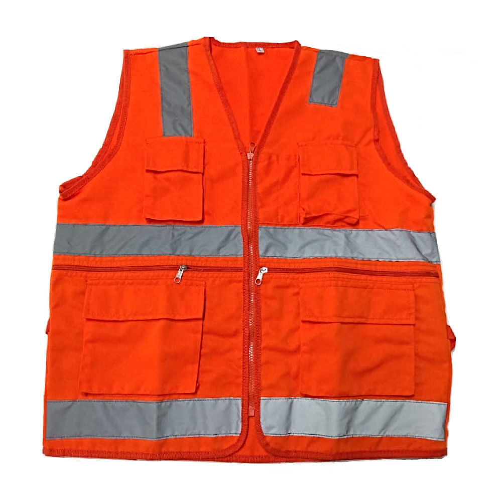 Chaleco Multibolsillo Naranja Talla: XL