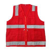 Chaleco Multibolsillo Rojo Talla: L
