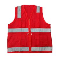 Chaleco Multibolsillo Rojo Talla: XL