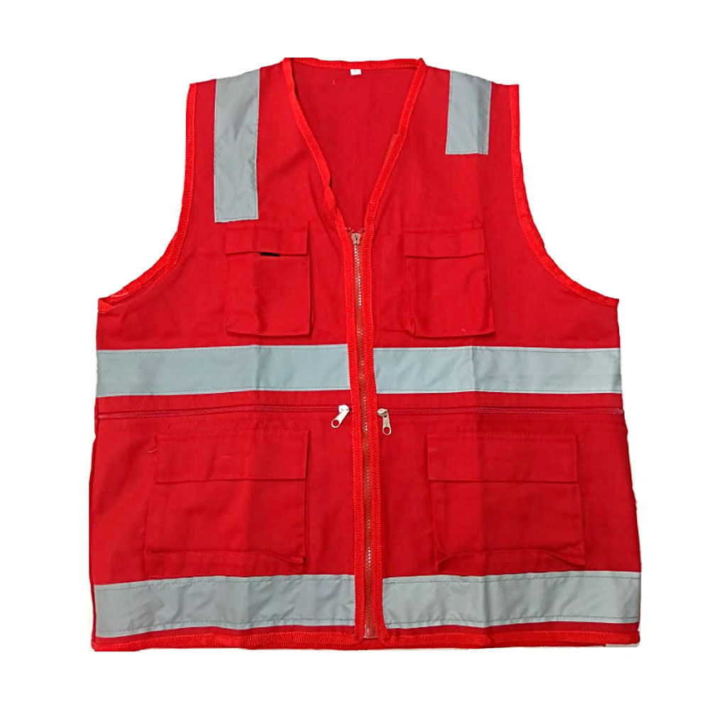 Chaleco Multibolsillo Rojo Talla: XL