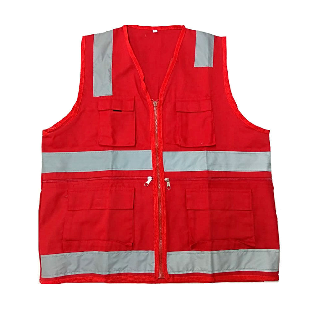 Chaleco Multibolsillo Rojo Talla: S