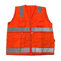 Chaleco Multibolsillo Naranja Talla: L