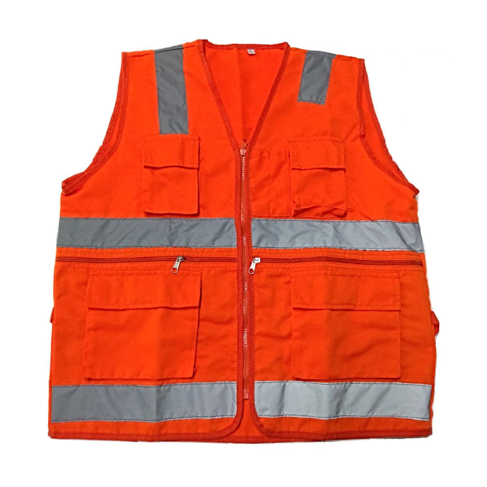 Chaleco Multibolsillo Naranja Talla: L