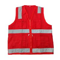 Chaleco Multibolsillo Rojo Talla: M