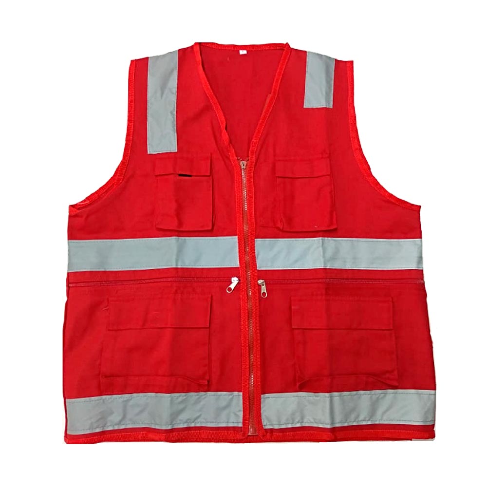 Chaleco Multibolsillo Rojo Talla: M