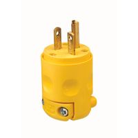 Enchufe 20A 250V Tuerto PVC Chino Amarillo