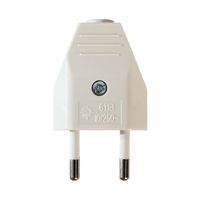 Clavija Enchufe Bipolar Termoplástico  10A 250V Blanco