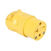 Conector Aereo 20A 250V Tuerto Chino PVC Amarillo