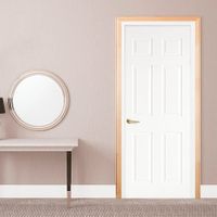 COMBO Puerta blanca Prem Sinfonia 80x207cm + Marco natural
