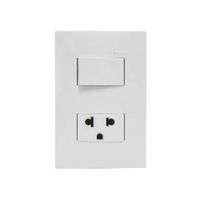 Interruptor + Tomacorriente Universal Bl