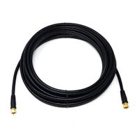 Cable coaxial RG6 negro/terminal 5m