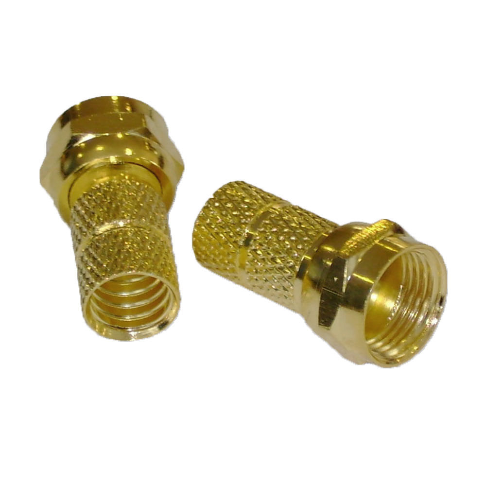 Conectores atornilladores RG-6 Gold x 2und