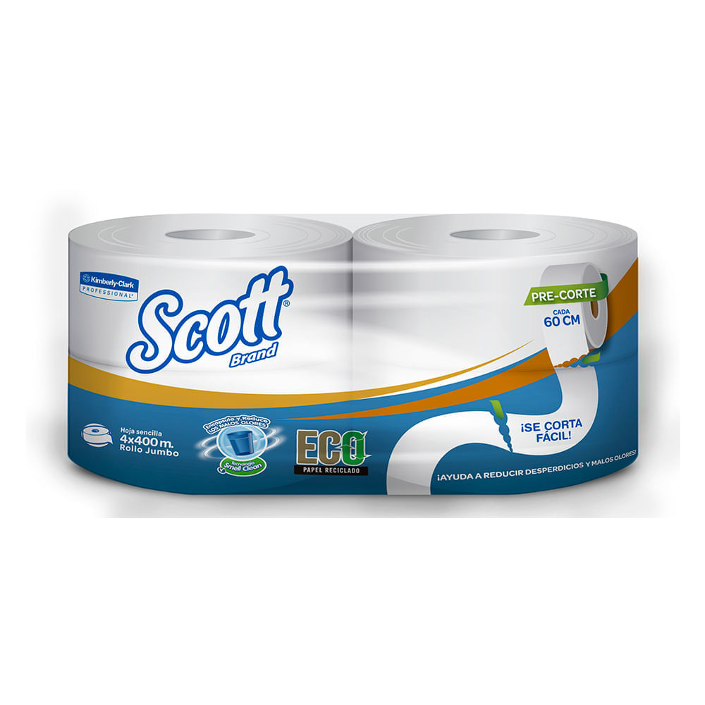 Papel Higienico Jumbo Scott Precorte 4 rollos x 400m