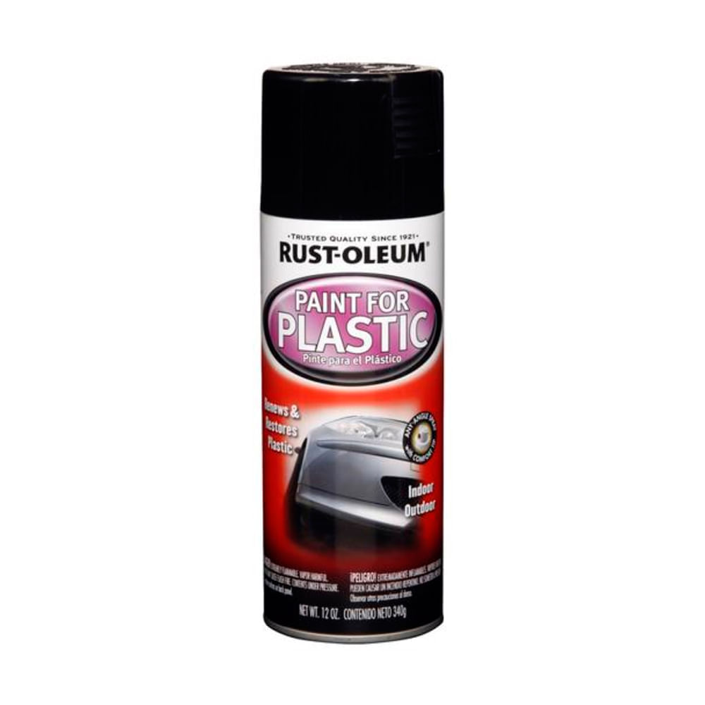 Pintura autos plástico Negro 340gr x6und