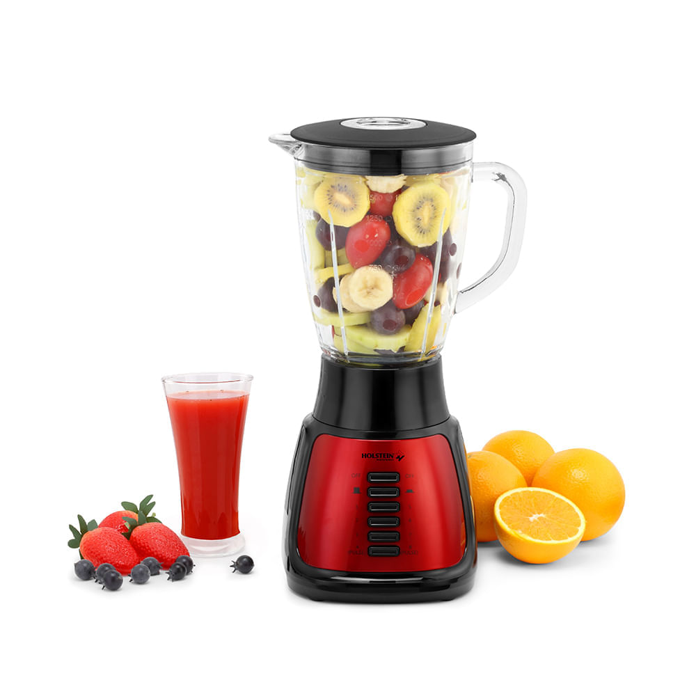 Licuadora Holstein 8V 1.5 litros Roja