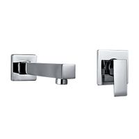 Mezcladora para Lavatorio Monocomando a la Pared Vainsa Square Plata Cromado