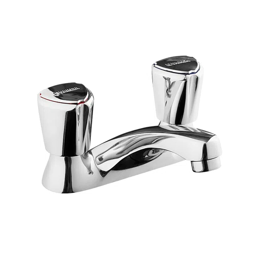 Mezcladora para Lavatorio Bimando Vainsa Mares Aquarius 4"" Baja Plata