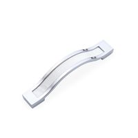 Tirador Fiesta blanco/cromo 96 mm