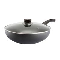 Sartén wok con tapa vidrio N28