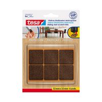 Fieltro 32mmx32mm café 1 1/2"" 6und
