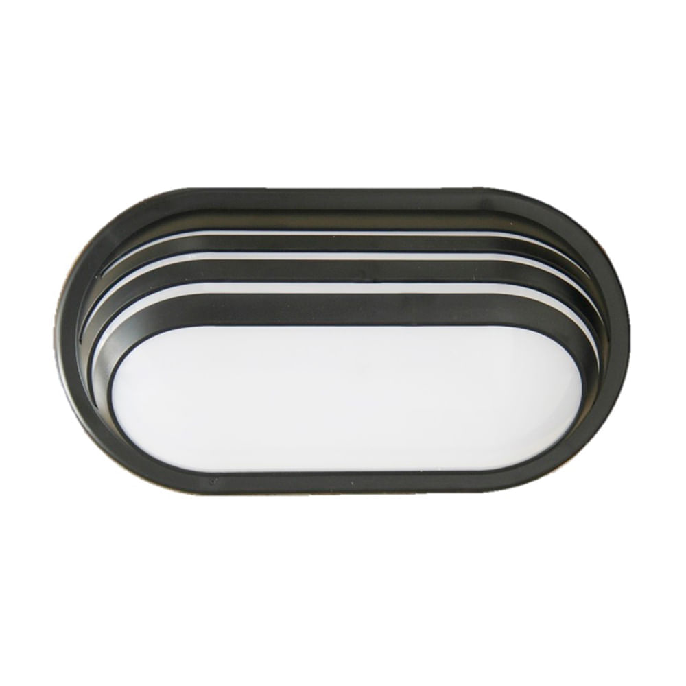 Aplique Ovalado LED Rejilla 20W Luz Amarilla