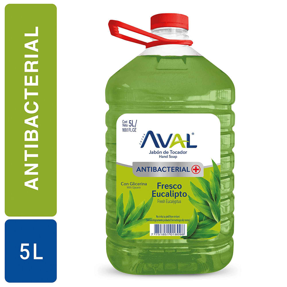 Jabón Líq Antibac Fresco Eucalipto Aval 5 Lt