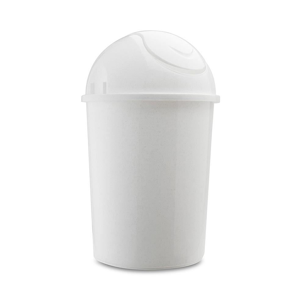 Tacho de baño redondo Blanco Mármol 8 litros