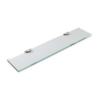 Repisa para baño con vidrio pavonado 40 x 0.8 cm - Repisa para baño con vidrio pavonado 40cm