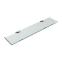 Repisa para baño con vidrio transparente 40 x 0.8 cm - Repisa para baño con vidrio transparente 40cm