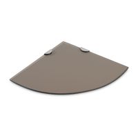 Repisa para baño esquinera con vidrio bronceado 25 x 25 cm - Repisa para baño esquinera con vidrio bronceado 25x25cm