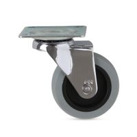 Garrucha plataforma giratoria gris 2 1/2"" 50 kg