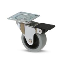 Garrucha plataforma con  freno 2 1/2"" 50 kg