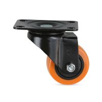 Garrucha plataforma giratoria rodaje naranja 2 1/2"" 80 kg