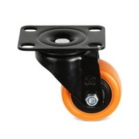 Garrucha plataforma giratoria rodaje naranja 2"" 52 kg