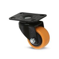 Garrucha plataforma giratoria rodaje naranja 1 1/2"" 41 kg