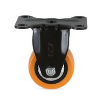 Garrucha plataforma fija rodaje naranja 2 1/2"" 80 kg