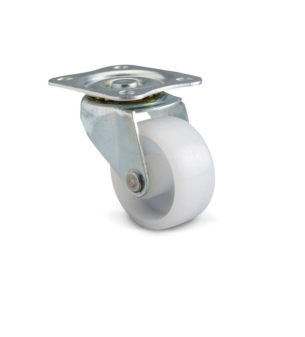 Garrucha plataforma blanca 1 1/2"" 25 kg