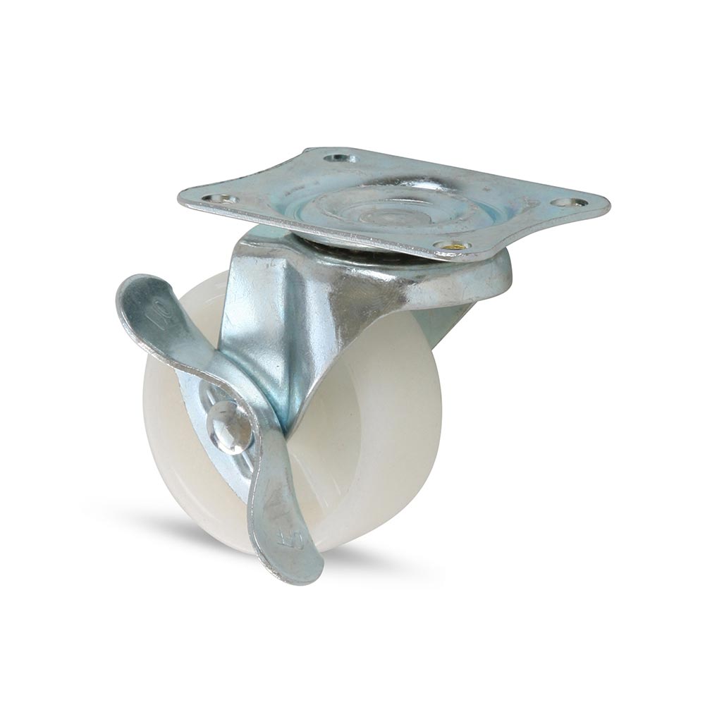 Garrucha plataforma c/freno blanca 2"" 40 kg
