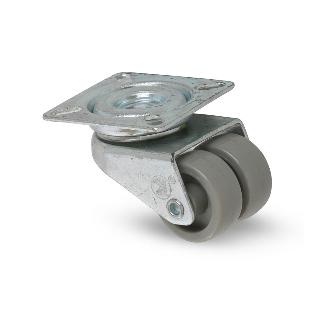 Garrucha plataforma doble rueda 1 1/2"" 50 kg