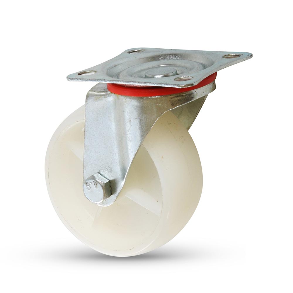 Garrucha giratoria blanca 3"" 100 kg