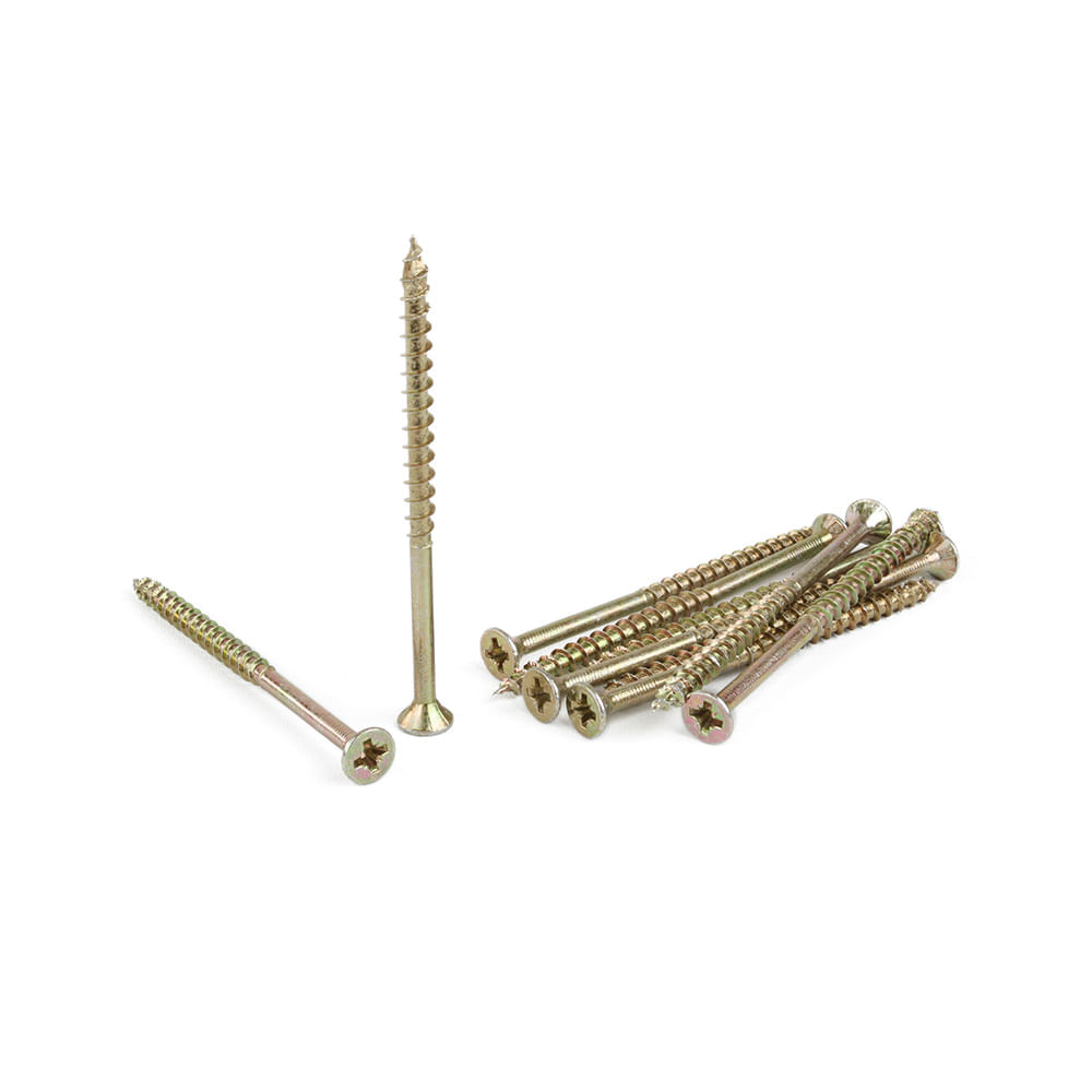 Tornillo SPAX-S plano bicromado 6x100 mm x 10 unidades