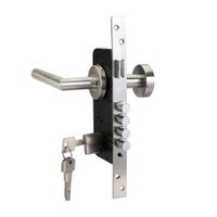 Manija Acero Inoxidable con cerradura exterior izquierda