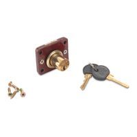 Chapa de escritorio con base roja