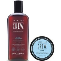 Shampoo Exfoliante Detox + Cera Mate Fiber 85gr American Crew Men