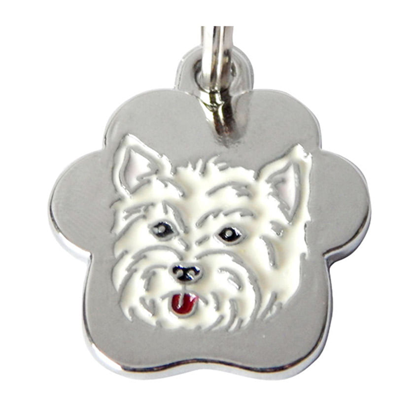 Placa de Identificación para perros Westie rainbow - west highland