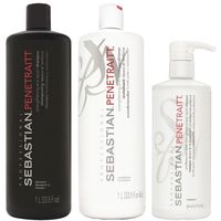 Shampoo Reparador 1000ml +Conditioner +Mascarilla Sebastian Penetraitt