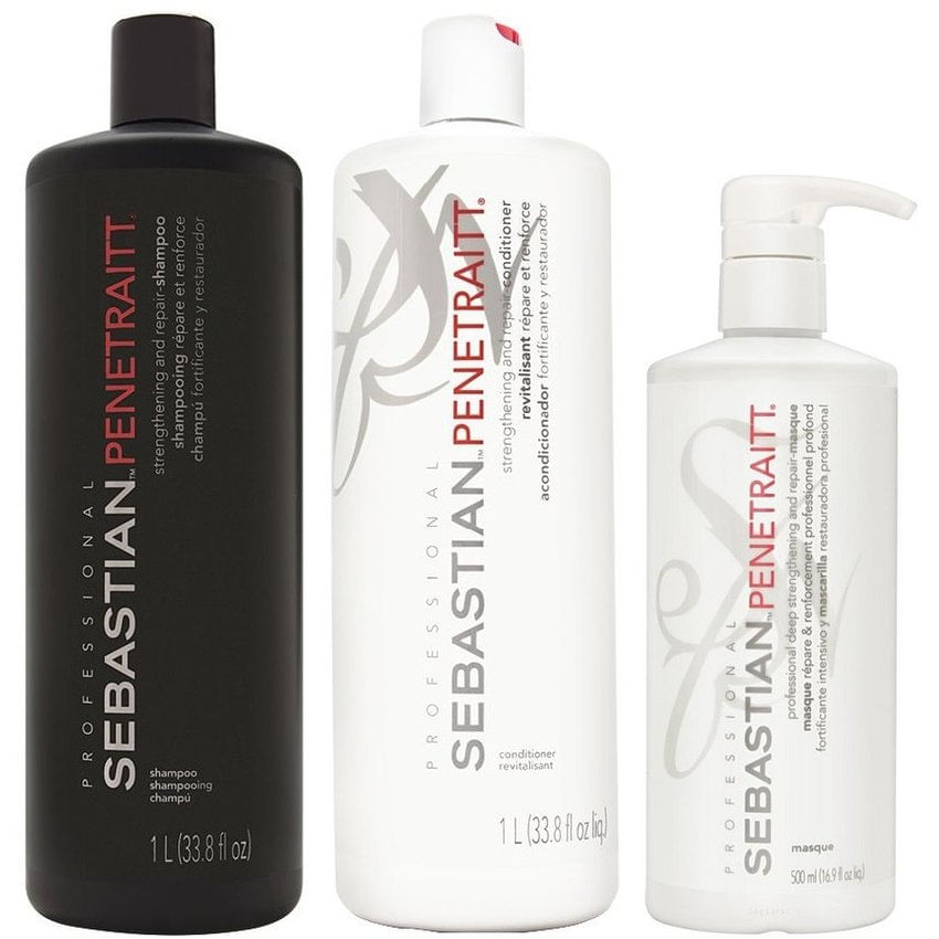 Shampoo Reparador 1000ml +Conditioner +Mascarilla Sebastian Penetraitt