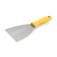 Espátula de acero con mango plástico 4""