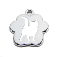Placa de Identificación para Gatos - Gato Juguetón Blanco